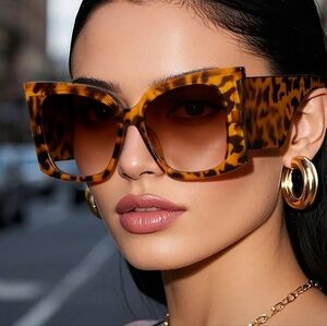 Leopard Brown Gradient Sunglasses
